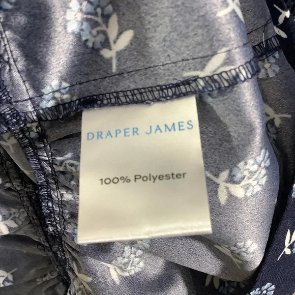 Draper James Navy Floral Peasant Dress - Picture 7 of 8